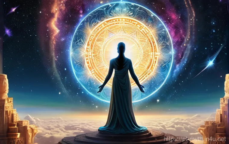 야훼와 히브리 신화 - **Prompt:** "A majestic and ethereal divine presence, embodying the concept of 'I Am Who I Am.' The ...