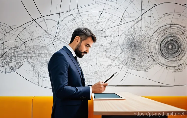 오디세우스의 모험 - **Prompt:** A young professional, dressed in smart casual attire, sits focused at a sleek, minimalis...